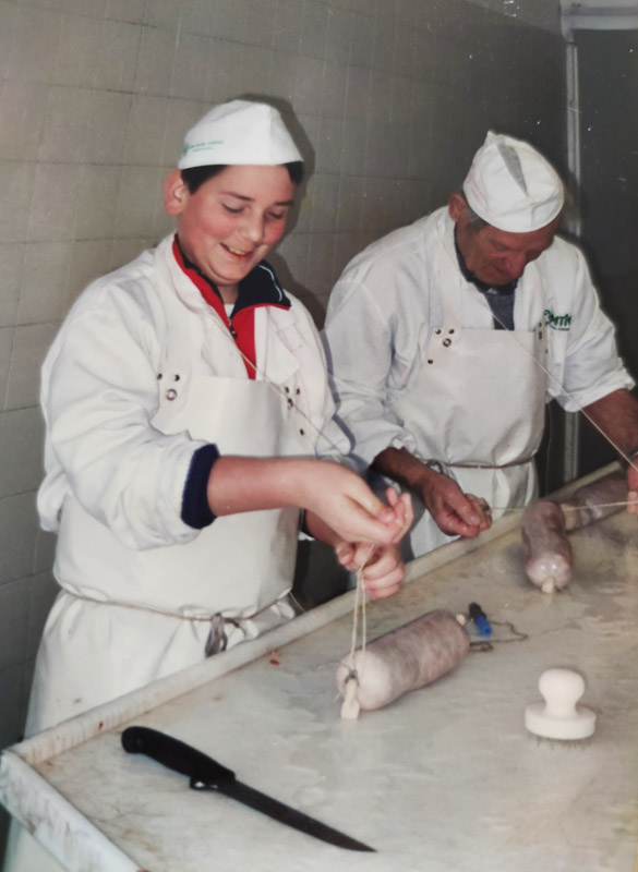 Nicola Ghiotto insieme al nonno Nicola Vicentin